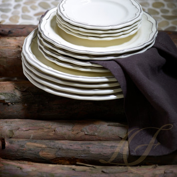 Тарелка закусочная 23,2см коллекции Filet Taupe бренда Gien