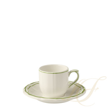 Чашка эспрессо с блюдцем 0,085л, 2шт. коллекции Filet Vert бренда Gien