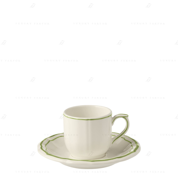 Чашка эспрессо с блюдцем 0,085л, 2шт. коллекции Filet Vert бренда Gien