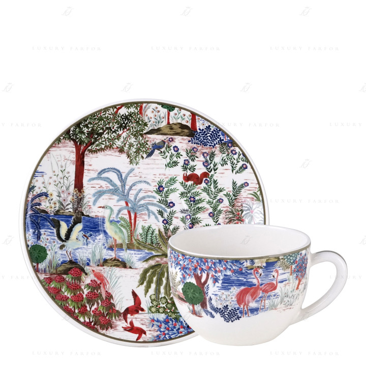 Чашка с блюдцем 0,45л коллекции Le Jardin Du Palais бренда Gien
