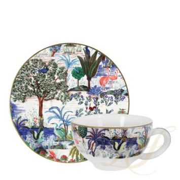 Чашка для завтрака с блюдцем 0,26л, 2шт. коллекции Le Jardin Du Palais бренда Gien