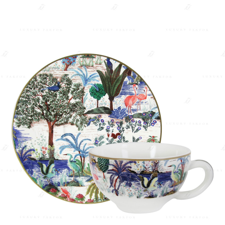 Чашка для завтрака с блюдцем 0,26л, 2шт. коллекции Le Jardin Du Palais бренда Gien