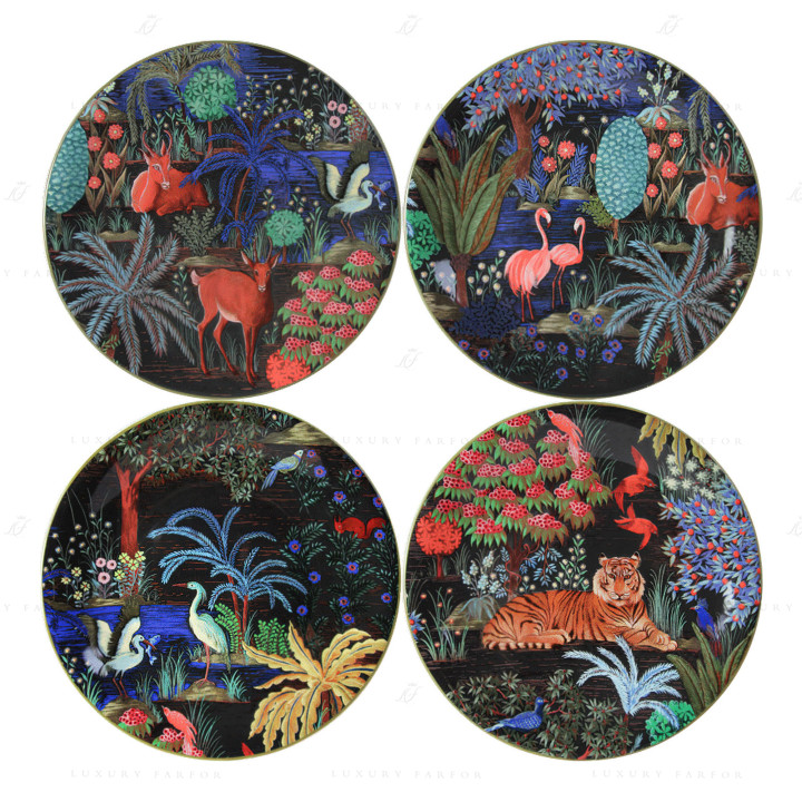 Тарелка закусочная 22см, 4шт. коллекции Le Jardin Du Palais бренда Gien