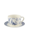 Чашка с блюдцем 0,45л коллекции Les Depareillees Bleu бренда Gien