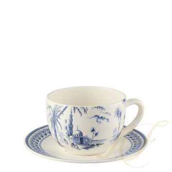 Чашка с блюдцем 0,45л коллекции Les Depareillees Bleu бренда Gien