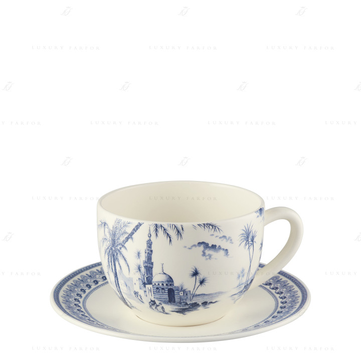 Чашка с блюдцем 0,45л коллекции Les Depareillees Bleu бренда Gien