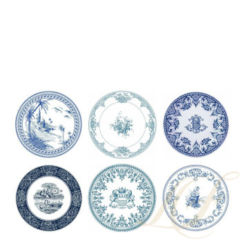 Тарелка главная 27,3см, 6шт. коллекции Les Depareillees Bleu бренда Gien