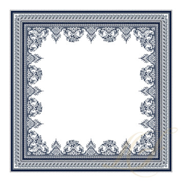 Скатерть 170х170см коллекции Les Depareillees Bleu бренда Gien