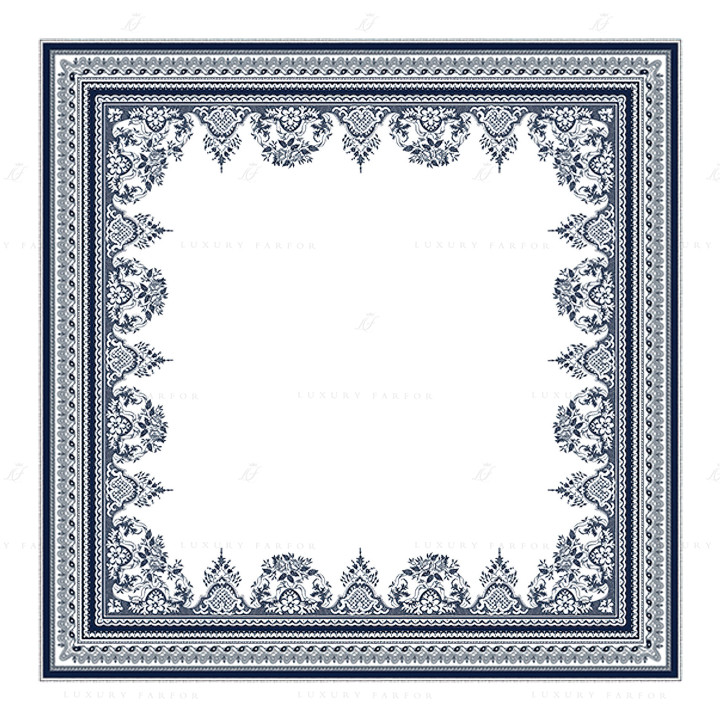 Скатерть 170х170см коллекции Les Depareillees Bleu бренда Gien