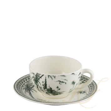 Чашка чайная с блюдцем 0,16л, 2шт. коллекции Les Depareillees Vert бренда Gien