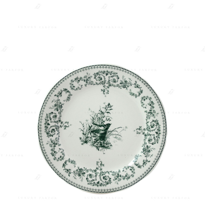 Тарелка закусочная 23,2см коллекции Les Depareillees Vert бренда Gien