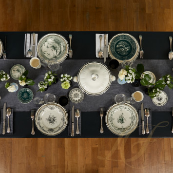 Тарелка закусочная 23,2см коллекции Les Depareillees Vert бренда Gien