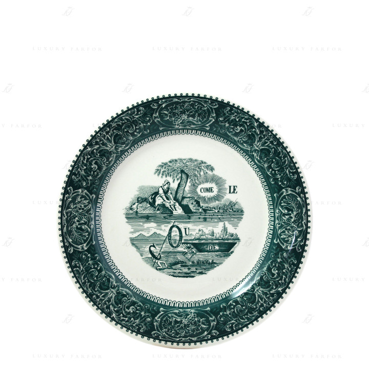 Тарелка главная 27,4см коллекции Les Depareillees Vert бренда Gien