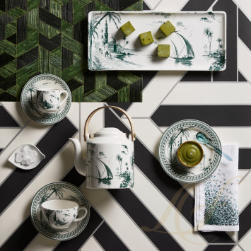 Тарелка десертная 16,5см коллекции Les Depareillees Vert бренда Gien