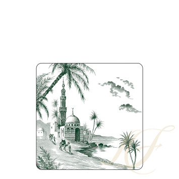 Подставка для стакана 10см, 4шт. коллекции Les Depareillees Vert бренда Gien