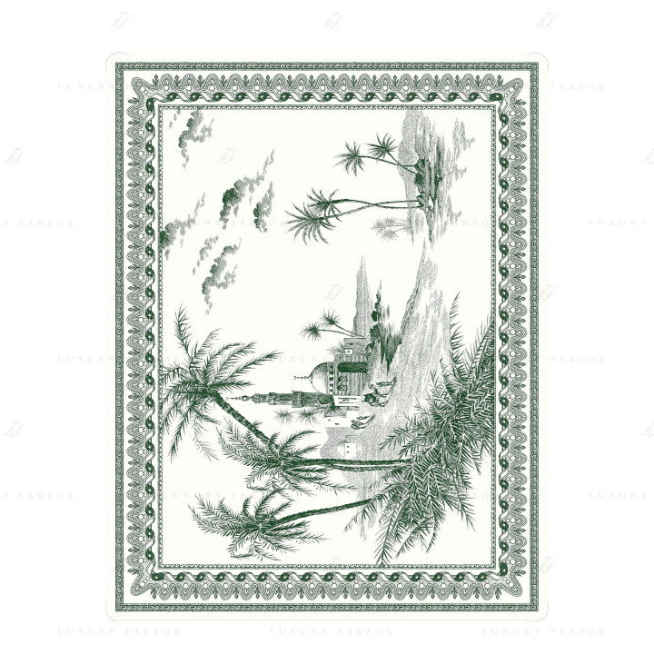 Поднос 46,4х36,4см коллекции Les Depareillees Vert бренда Gien