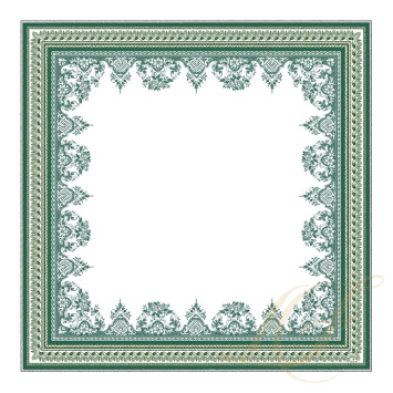 Скатерть 170х170см коллекции Les Depareillees Vert бренда Gien