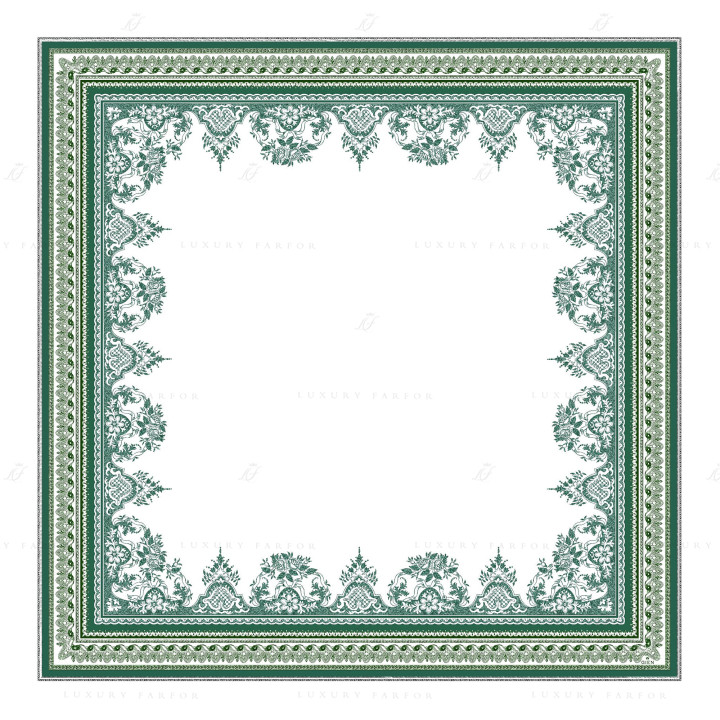 Скатерть 170х170см коллекции Les Depareillees Vert бренда Gien