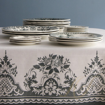 Скатерть 170х250см коллекции Les Depareillees Vert бренда Gien