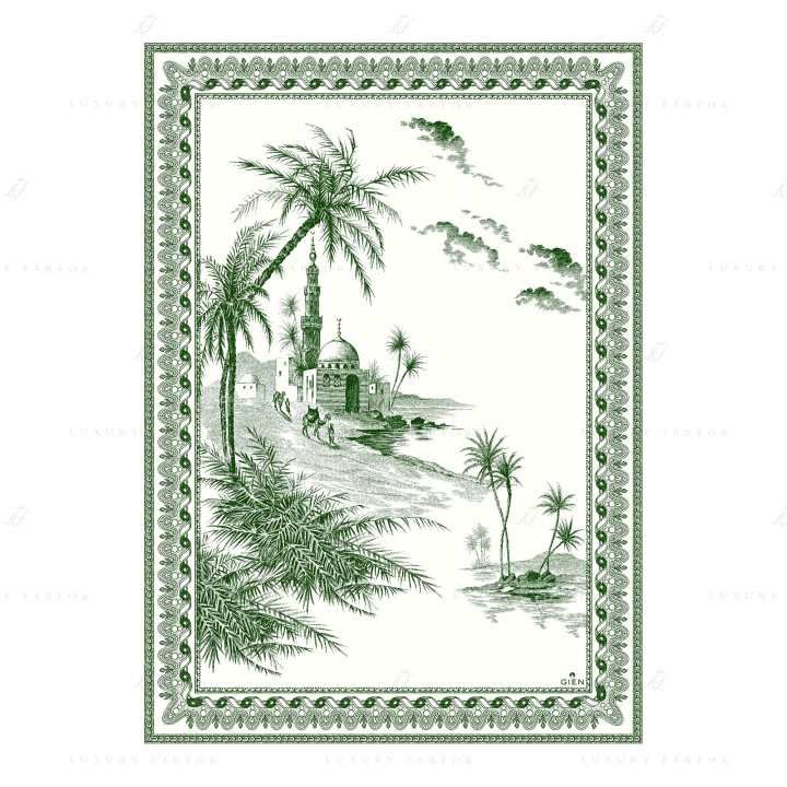 Полотенце кухонное 50х70см, 2шт. коллекции Les Depareillees Vert бренда Gien