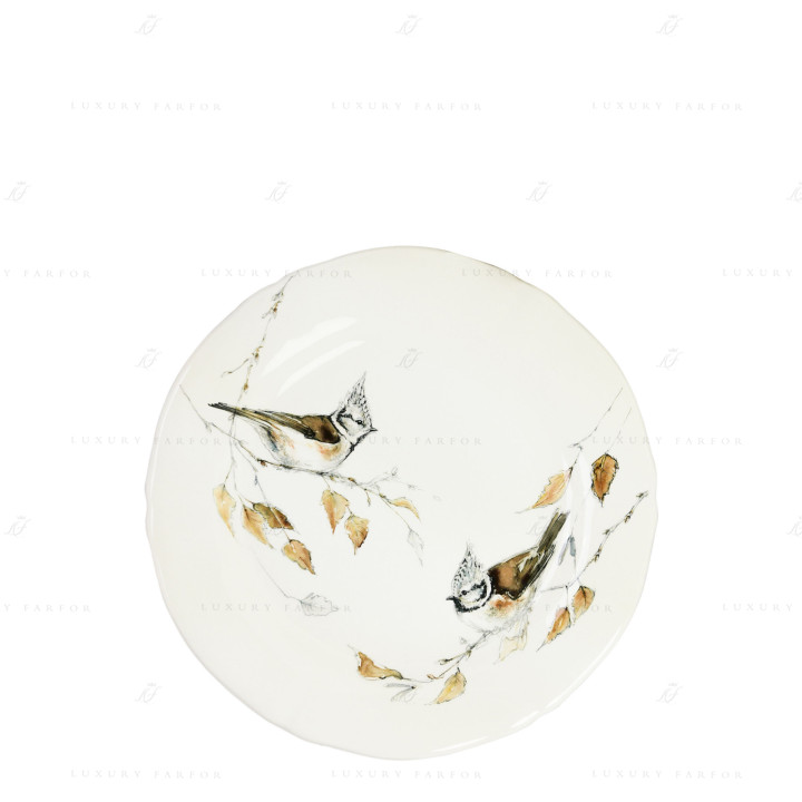 Тарелка закусочная 23,2см коллекции Les Oiseaux De La Foret бренда Gien