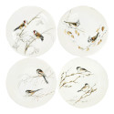 Тарелка закусочная 23,2см, 4шт. коллекции Les Oiseaux De La Foret бренда Gien