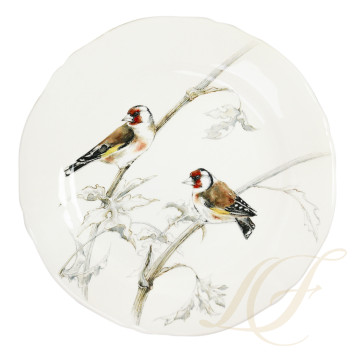 Тарелка закусочная 23,2см, 4шт. коллекции Les Oiseaux De La Foret бренда Gien