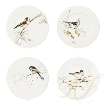 Тарелка десертная 16,3см, 4шт. коллекции Les Oiseaux De La Foret бренда Gien