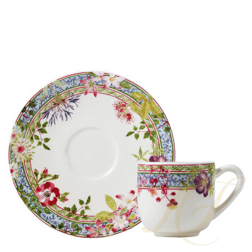 Чашка эспрессо с блюдцем 0,08л, 2шт. коллекции Millefleurs бренда Gien