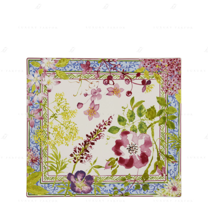 Блюдо прямоугольное 29,5х26,5см коллекции Millefleurs бренда Gien
