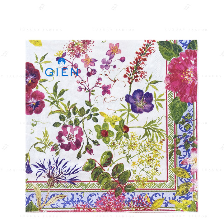 Салфетки 33х33см, 20шт., 12 упаковок коллекции Millefleurs бренда Gien