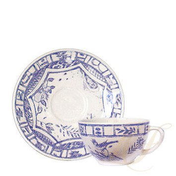 Чашка чайная с блюдцем 0,16л, 2шт. коллекции Oiseau Bleu бренда Gien
