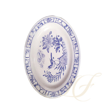 Блюдо овальное 37см коллекции Oiseau Bleu бренда Gien