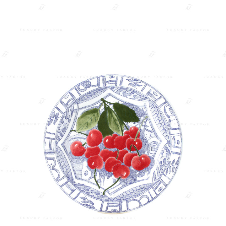 Тарелка закусочная 22см коллекции Oiseau Bleu Fruits бренда Gien