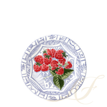 Тарелка закусочная 22см коллекции Oiseau Bleu Fruits бренда Gien