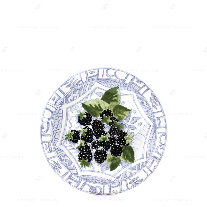 Тарелка закусочная 22см коллекции Oiseau Bleu Fruits бренда Gien