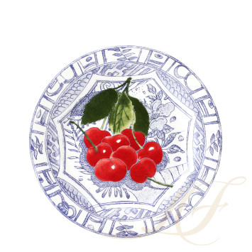 Тарелка десертная 16,5см, 4шт. коллекции Oiseau Bleu Fruits бренда Gien