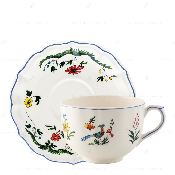 Чашка с блюдцем 0,5л коллекции Oiseaux De Paradis бренда Gien