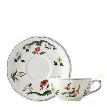 Чашка для завтрака с блюдцем 0,3л, 2шт. коллекции Oiseaux De Paradis бренда Gien