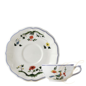 Чашка чайная с блюдцем 0,13л, 2шт. коллекции Oiseaux De Paradis бренда Gien