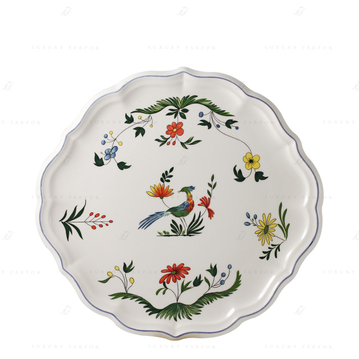 Блюдо для пирога круглое 32см коллекции Oiseaux De Paradis бренда Gien