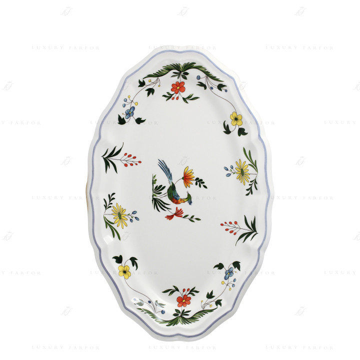 Блюдо овальное 41см коллекции Oiseaux De Paradis бренда Gien