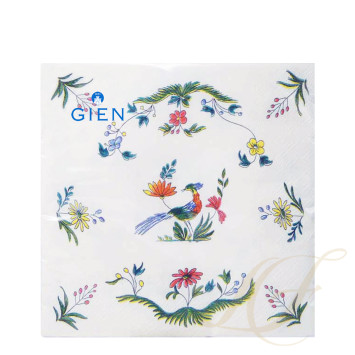 Салфетки 33х33см, 20шт., 12 упаковок коллекции Oiseaux De Paradis бренда Gien