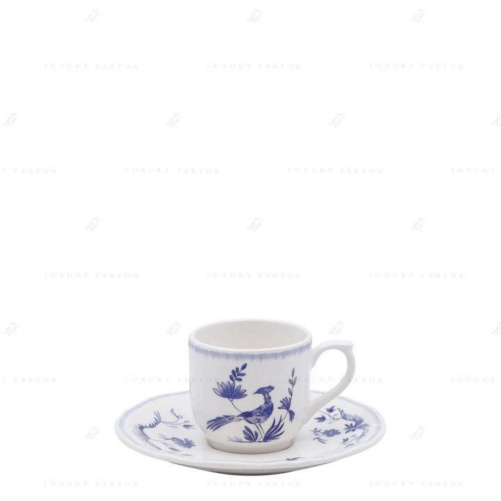 Чашка эспрессо с блюдцем 0,085л, 2шт. коллекции Paradis Bleu бренда Gien