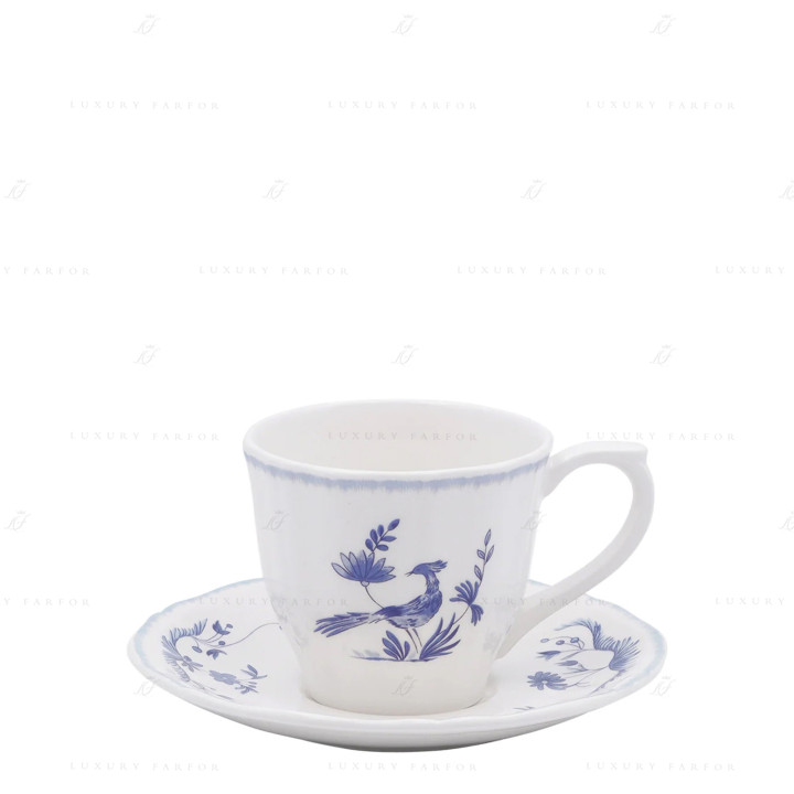 Чашка чайная с блюдцем 0,175л, 2шт. коллекции Paradis Bleu бренда Gien