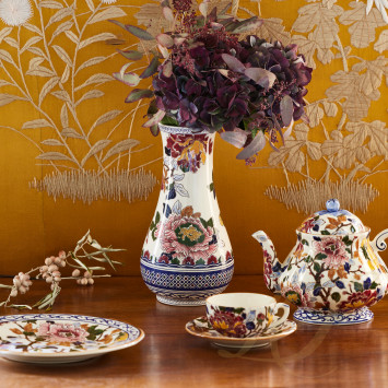 Чашка чайная с блюдцем 0,13л коллекции Pivoines бренда Gien