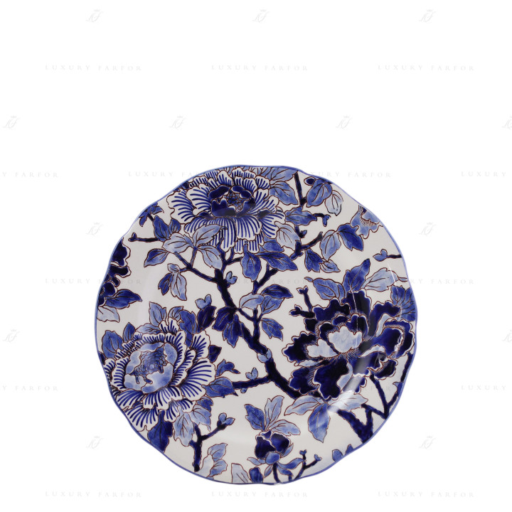 Тарелка закусочная 22,4см коллекции Pivoines Bleues бренда Gien