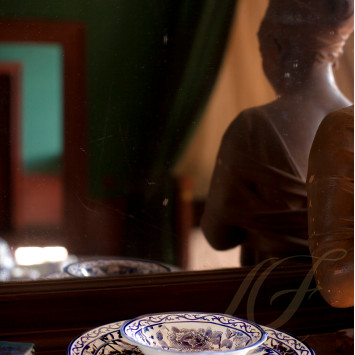 Тарелка закусочная 22,4см коллекции Pivoines Bleues бренда Gien