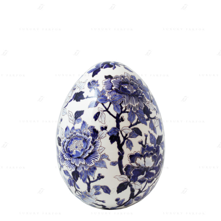 Яйцо декоративное 25см коллекции Pivoines Bleues (Лимитированная серия на 200 пред.) бренда Gien