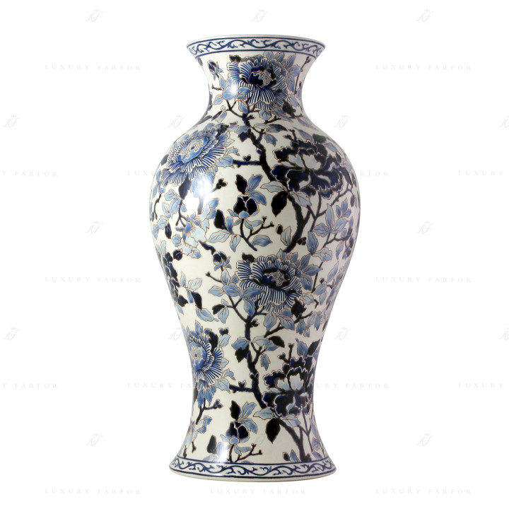 Ваза 48см коллекции Pivoines Bleues (Лимитированная серия на 200 пред.) бренда Gien